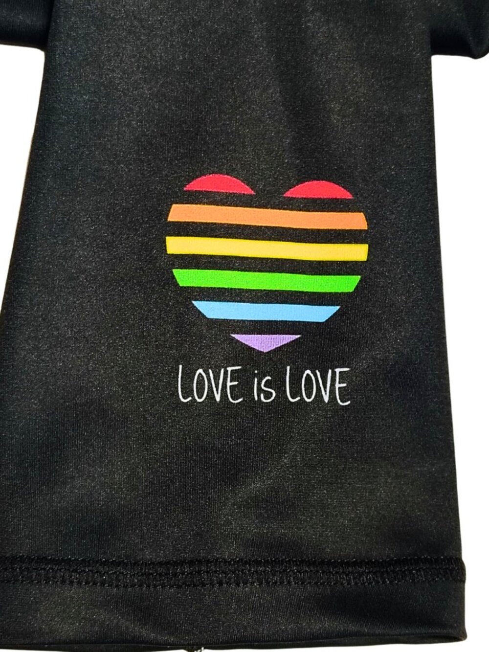 Miami Fitwear Love is Love Rainbow Stripe Leggings Large Capri - Picture 2 of 6